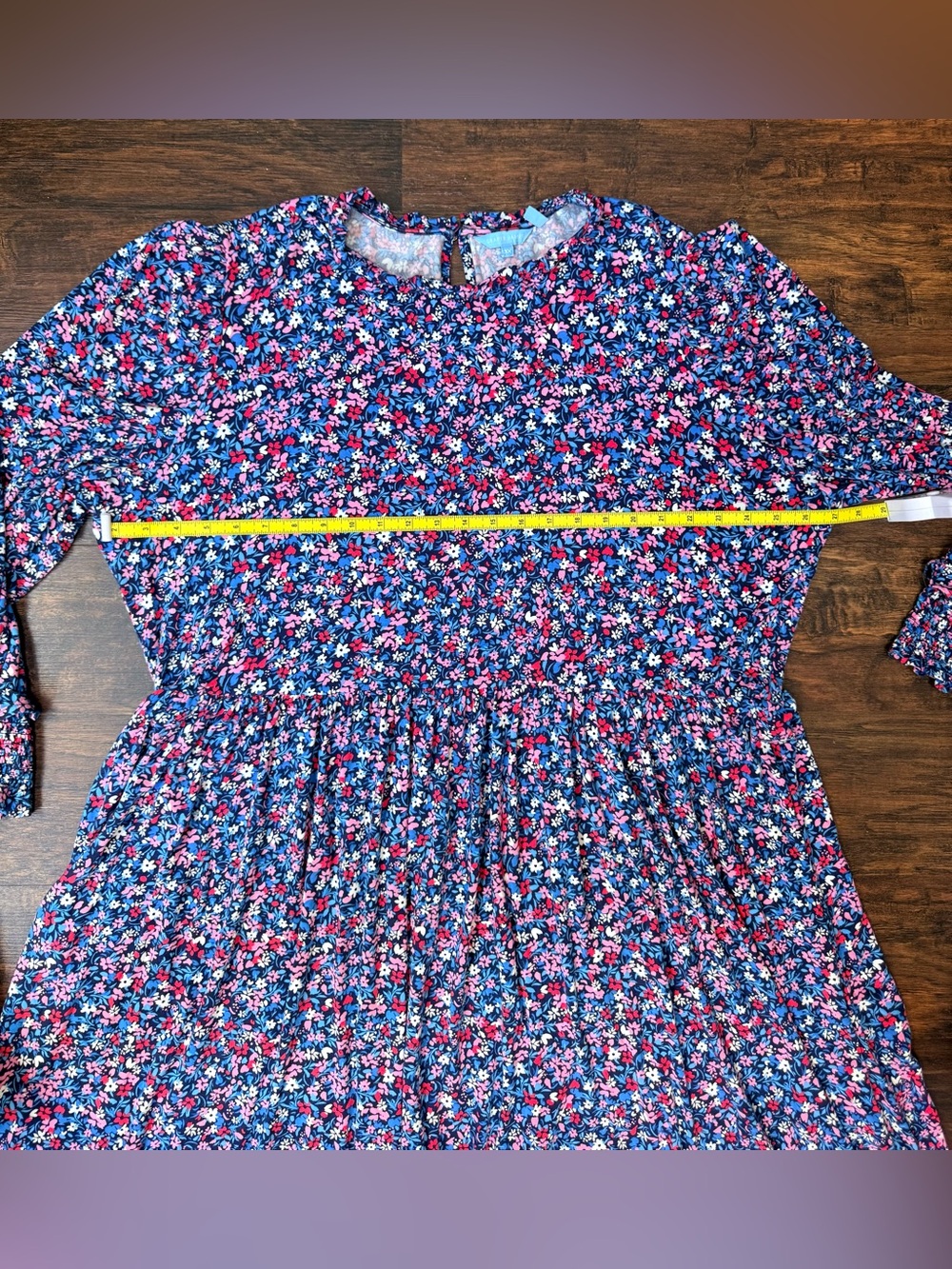 Draper James 3X Ditsy Floral Tiered Midi Dress Smocked Ruffle - Picture 9 of 14
